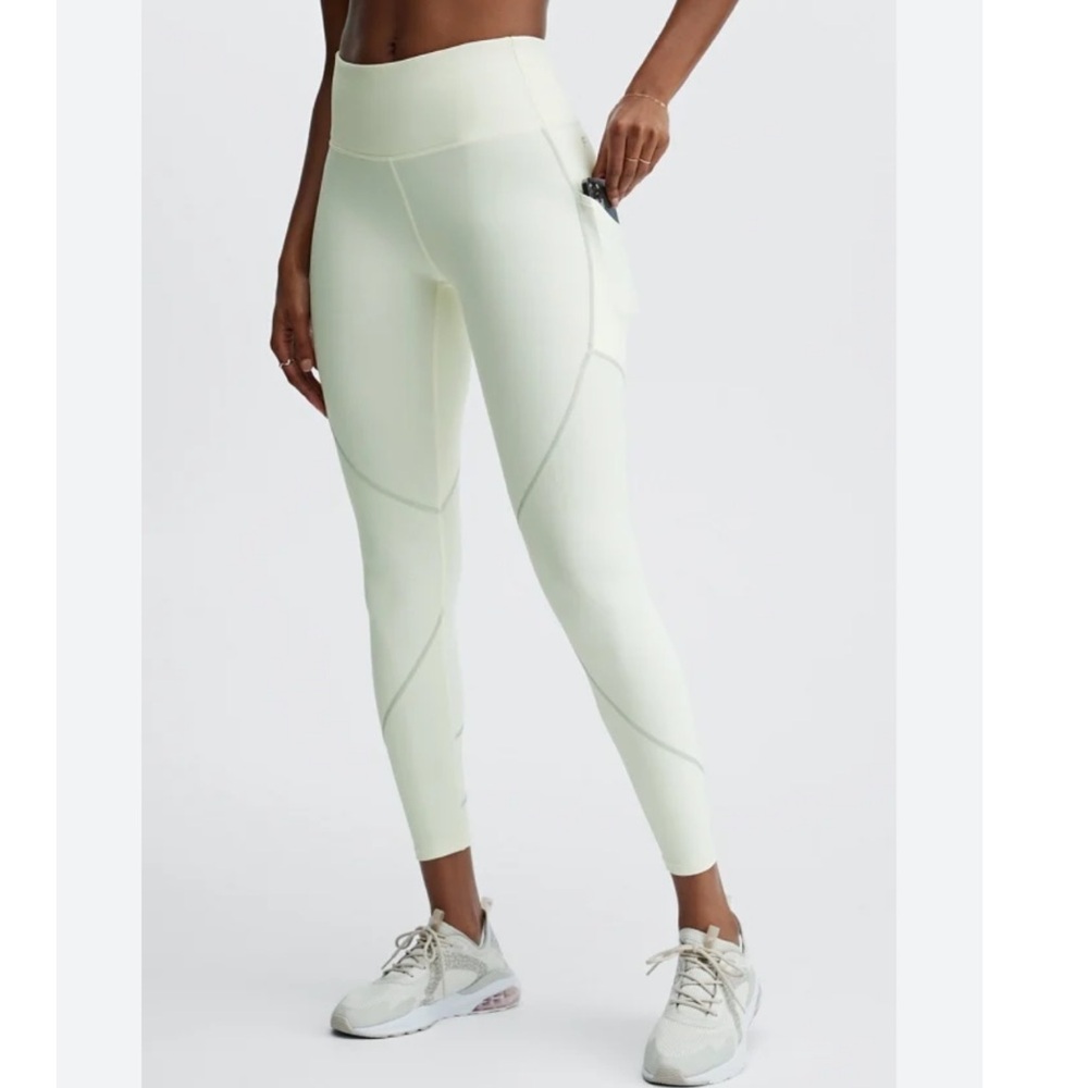 Fabletics Cold Weather Silver Reflective High-Wai… - image 1